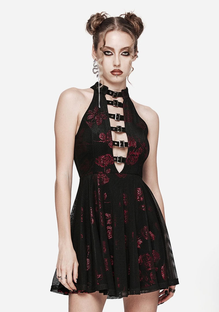 Gothic Rose Enchantment Velvet Dress