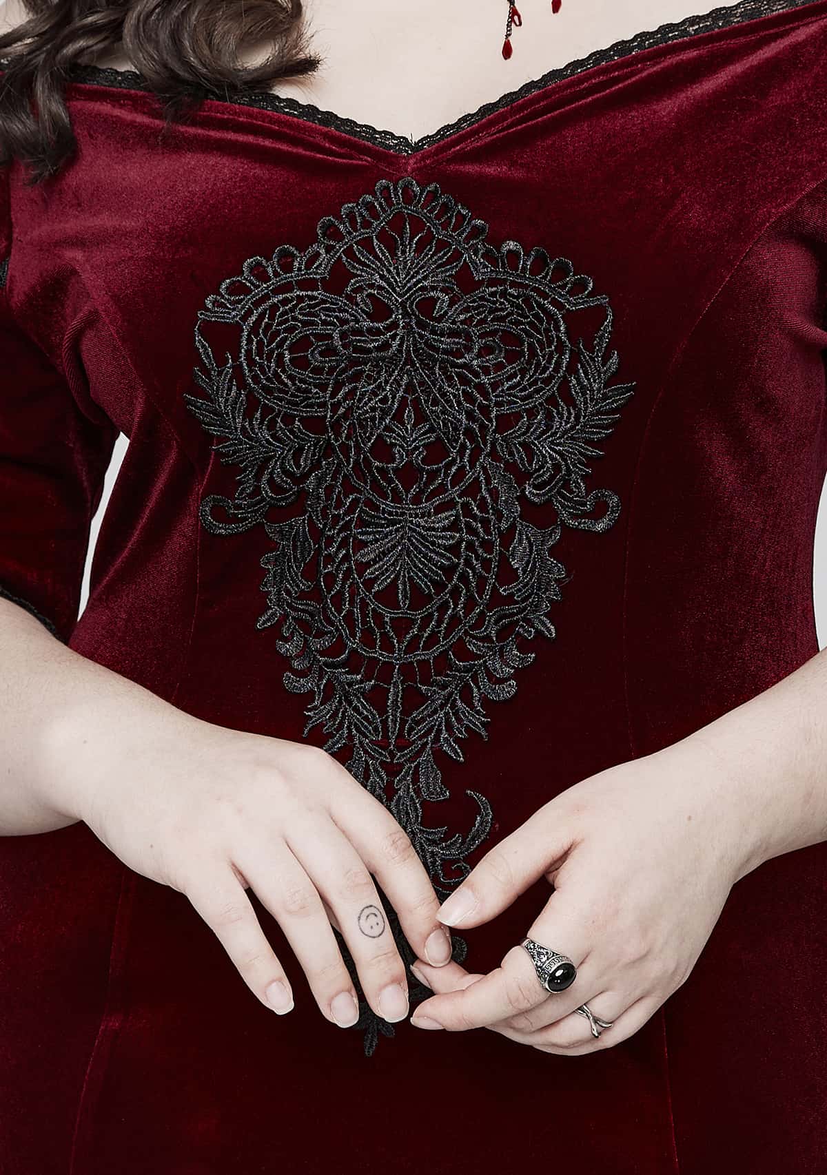 Goth Velvet Plus Size Dress