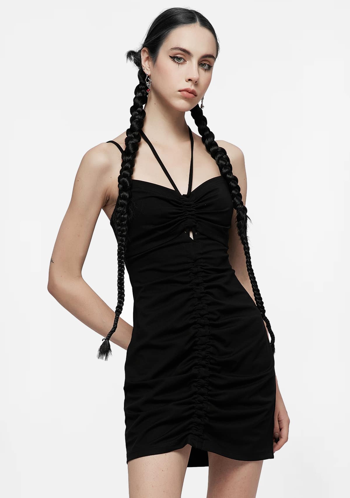 Chic Black Gothic Cocktail Dress