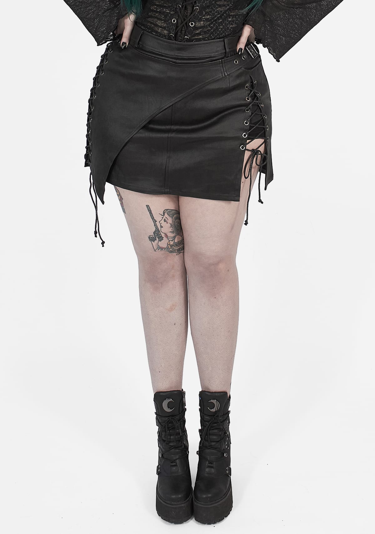 Irregular Plus Size Steampunk Half Skirt