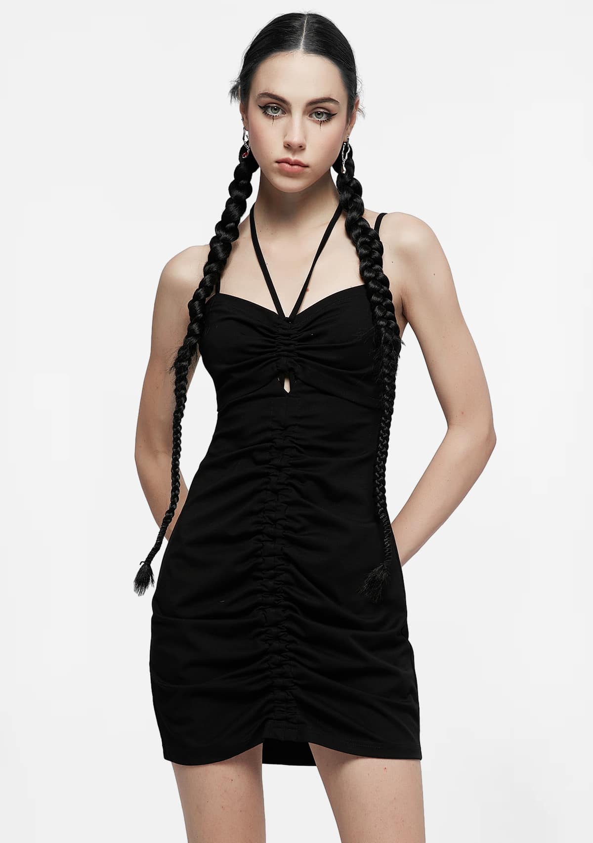 Chic Black Gothic Cocktail Dress