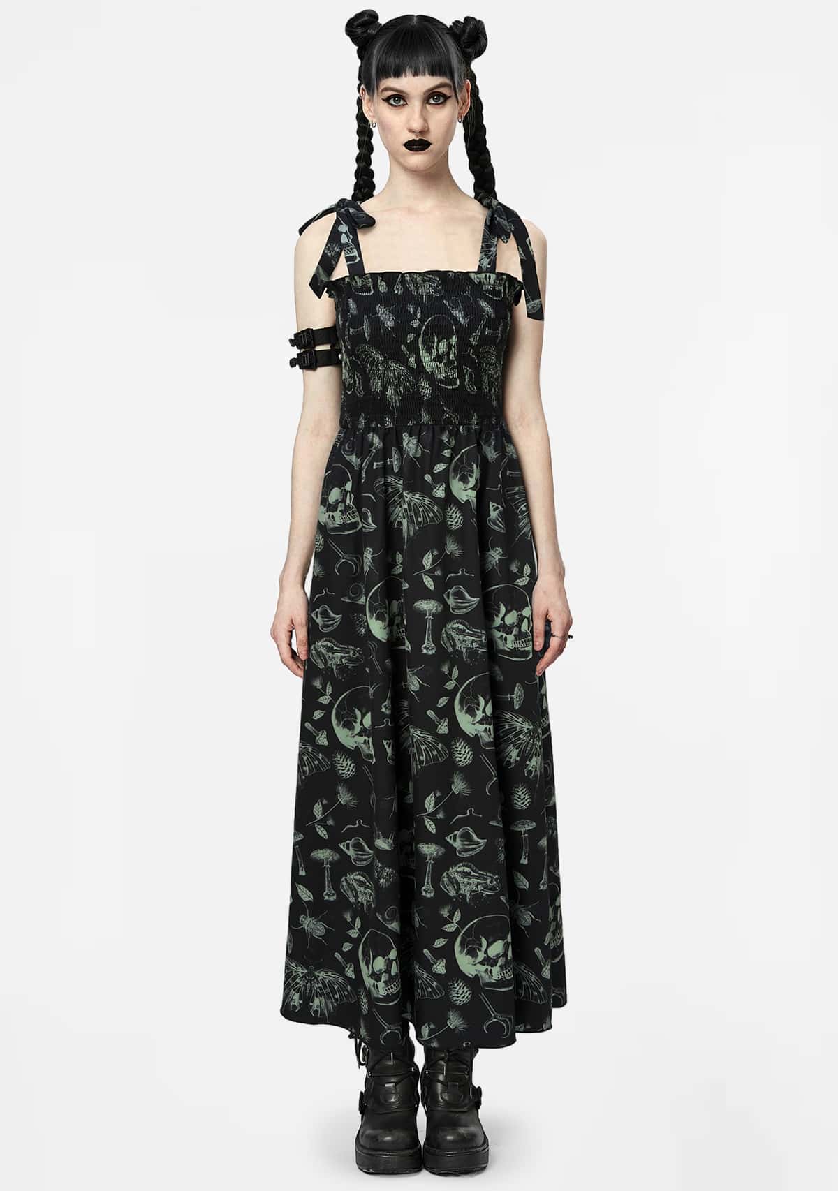 Gothic Elegance Casual Maxi Dress