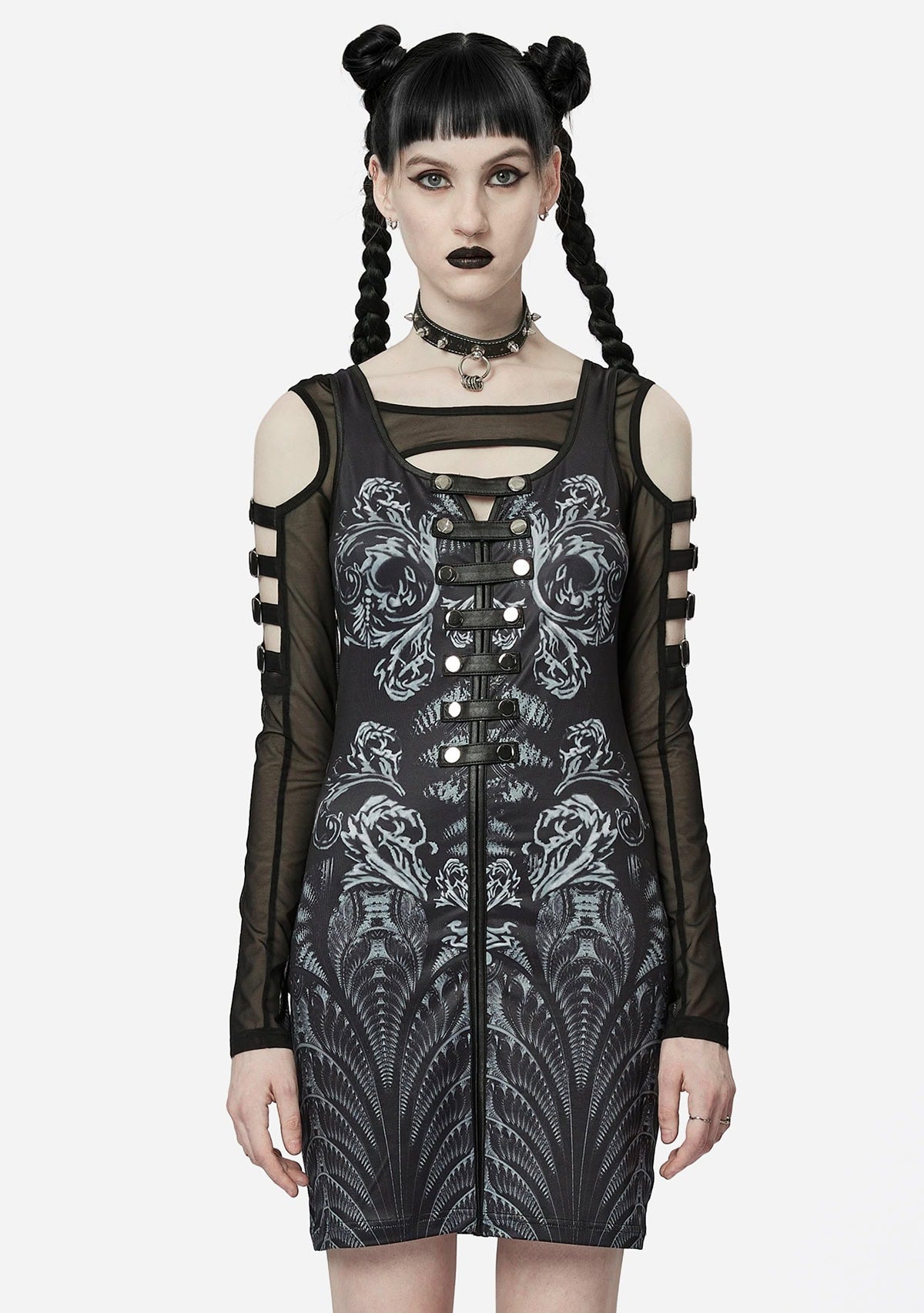 Gothic Sci-Fi Mesh Dress