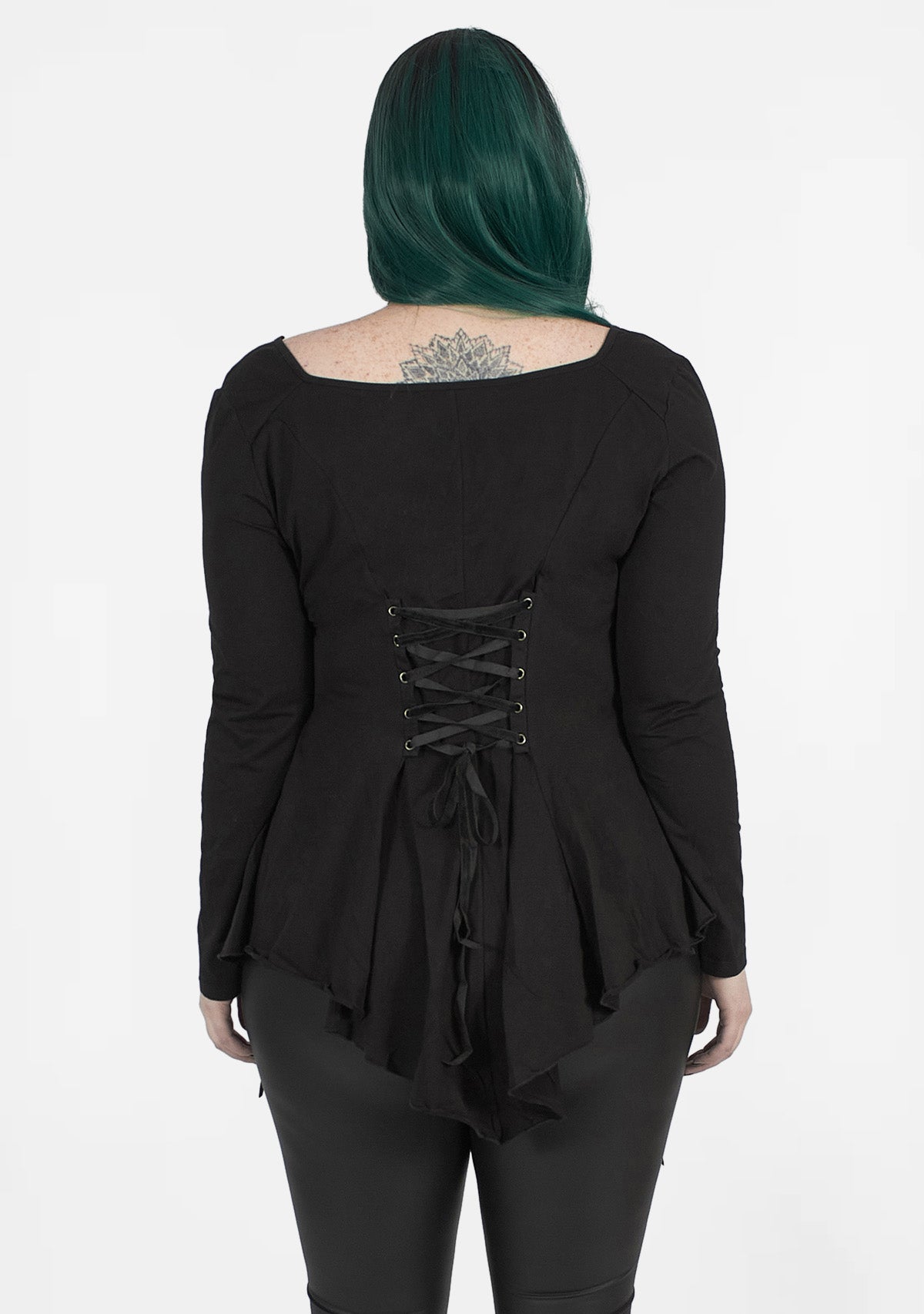 Goth Plus Size Perspective Decal T-shirt