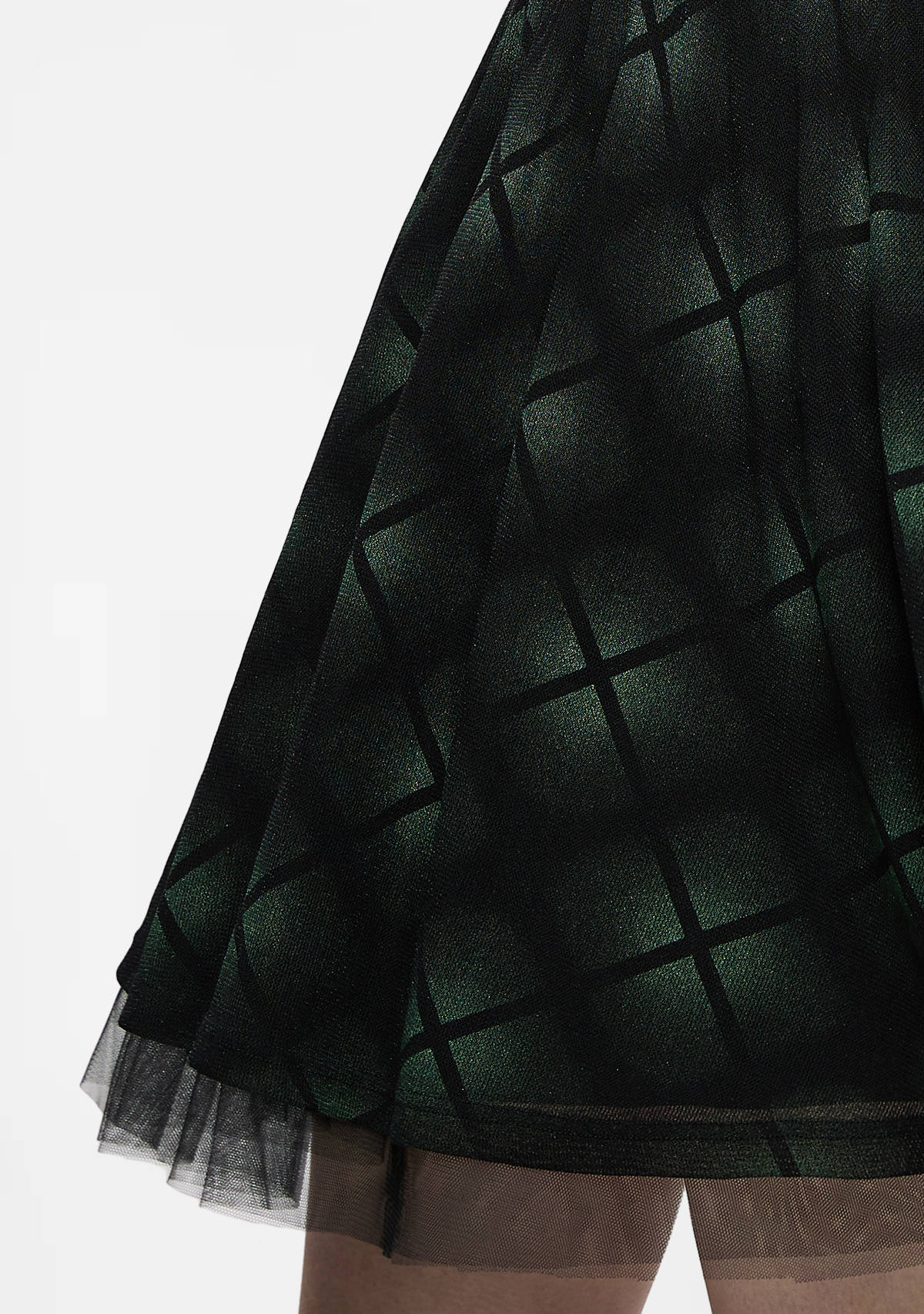 Gothic Plaid Gauze Fusion Dress