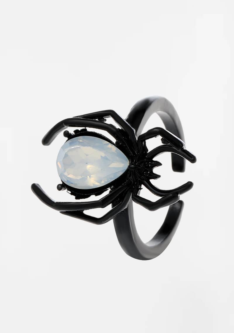 Black Punk Spider Finger Ring