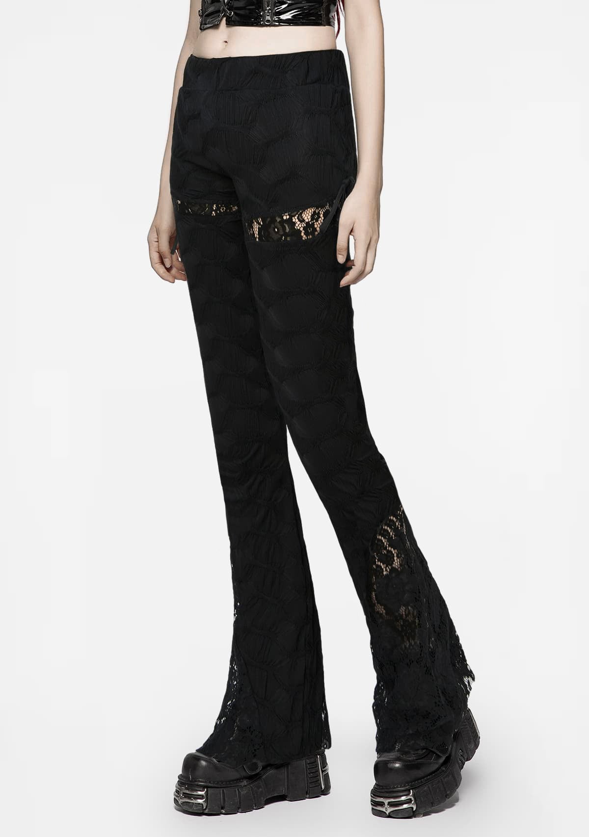 Gothic Strappy Lace Hollow Out Trousers